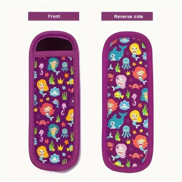 Mermaid Pattern Pop Ice Holders Popsicle Insulated Pouch Summer Treat - Picture 1 of 2